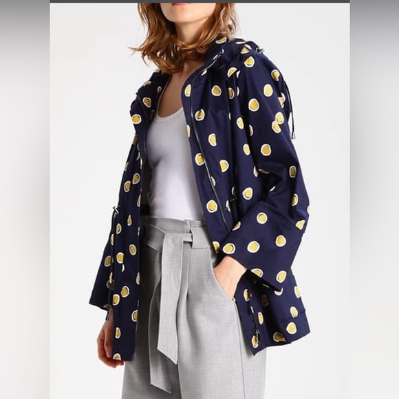 Max&Co by Max Mara Label-cut Polka Dots Cotton Jacketwith Hoodie Sz:Small Spring - Picture 1 of 10